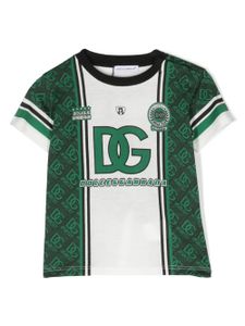 Dolce & Gabbana Kids t-shirt en coton à logo imprimé - Vert