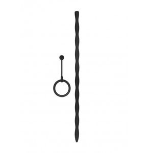 Silicone Plug & Cock Ring Set - Urethral Sounding - Black