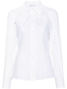 Alberta Ferretti chemise à col pointu - Blanc