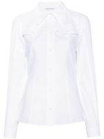 Alberta Ferretti chemise à col pointu - Blanc - thumbnail