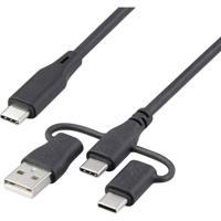 Renkforce USB-laadkabel USB 2.0 USB-C 3.00 m Zwart RF-6615910