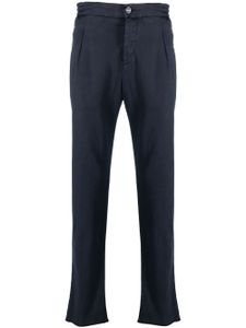 Kiton pantalon droit à patch logo - Bleu