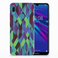 Huawei Y6 2019 | Y6 Pro 2019 TPU Hoesje Abstract Green Blue