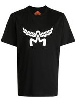 MCM t-shirt en coton biologique à logo Laurel - Noir - thumbnail