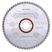 Metabo Accessoires Cirkelzaagblad | "Laminate Cut Prof" | 216x30mm | Z60 FZ/TZ 0° - 628442000