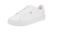 Tommy Hilfiger Women's Flag Court Sneaker FW0FW08072 Low Top, wit (wit), 5.5 UK, Wit, 39 EU