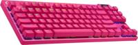 Logitech G PRO X TKL LIGHTSPEED Draadloos gamingtoetsenbord, uiterst mobiel ontwerp zonder numpad, LIGHTSYNC RGB, PBT-toetsen, Tactile-schakelaars (GX Brown), US International QWERTY, PC - Magenta