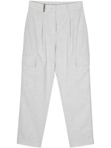 Peserico pantalon de costume à poches cargo - Gris