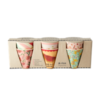 Rice - 6 Pcs Small Melamine Kids Cups - Goldfish Prints