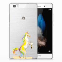 Huawei Ascend P8 Lite Telefoonhoesje met Naam Horse Color
