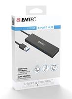 Emtec Hub Ultra Slim USB3.1 4-Port T620A Type-A - Micro SD, ECHUBT620A