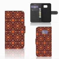 Samsung Galaxy S6 | S6 Duos Telefoon Hoesje Batik Brown