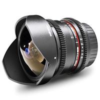 Walimex Pro 8 mm 1:3,8 VDSLR Fish-Eye II lens foto- en video voor Canon EF-S objectiefbajonet zwart (handmatige focus, berekend voor APS-C-sensor, traploze diafragma-instelling)