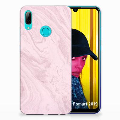 Huawei P Smart 2019 TPU Siliconen Hoesje Marble Pink - Origineel Cadeau Vriendin Huawei P Smart 2019 TPU Siliconen Hoesje Marble Pink - Origineel Cadeau Vriendin