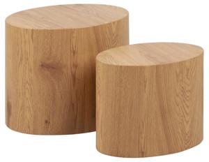 Bendt Salontafel Petrine Eiken-look, Set van 2 stuks - Hout - Rond