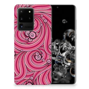 Samsung Galaxy S20 Ultra Hoesje maken Swirl Pink