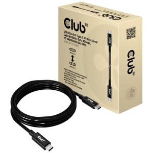 CLUB3D USB4 Gen3x2 Type-C Bi-Directional Cable 8K60Hz, Data 40Gbps, PD 240W(48V/5A) EPR M/M 2m / 6.56ft