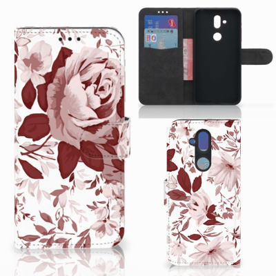 Hoesje Nokia 8.1 Watercolor Flowers