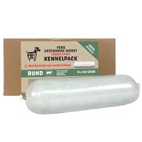 10x900 gr Freds gestoomd vers vlees worst kennelpack rund tarwe en glutenvrij hondenvoer
