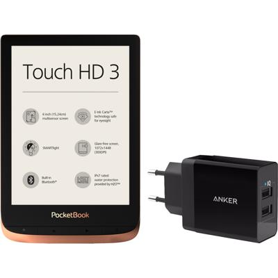 PocketBook Touch HD 3 + Oplader PocketBook Touch HD 3 + Oplader