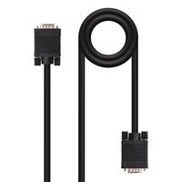 Nanocable 10.15.1302 - SVGA kabel voor monitor en projector, HDB15/M-HDB15/M, mannelijk, zwart, 1,8 Mts