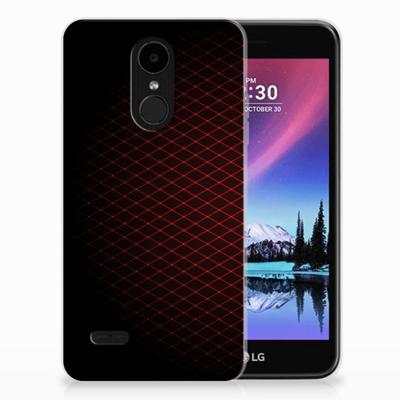LG K4 (2017) TPU bumper Geruit Rood