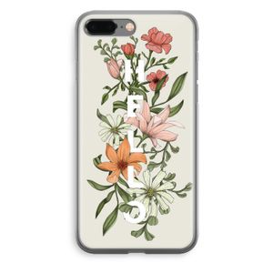 Hello bloemen: iPhone 8 Plus Transparant Hoesje