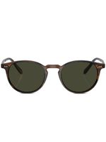 Oliver Peoples lunettes de soleil Riley à monture ronde - Marron