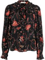 Ulla Johnson blouse Philipa à fleurs - Noir - thumbnail