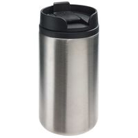 Dubbelwandige thermobeker metallic zilver 290 ml   -