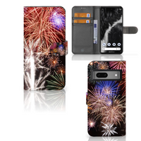 Google Pixel 7 Wallet Case met Pasjes Vuurwerk