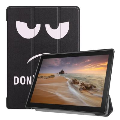 3-Vouw sleepcover hoes - Lenovo Tab E10 - Don't Touch 3-Vouw sleepcover hoes - Lenovo Tab E10 - Don't Touch