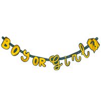 Letterslinger Gender Reveal &apos;Boy or Girl&apos; Goud/Groen (1,3m)