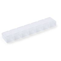 1x Medicijnen doos/pillendoos 7 daags transparant 15 cm