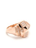 STATEMENT PARIS bague en or rose 18ct pavé de diamants - thumbnail