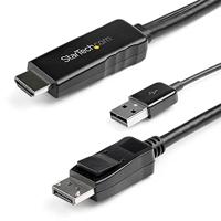 StarTech.com 2M HDMI NAAR DISPLAYPORT KABEL 4K 30HZ - USB-POWERED
