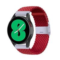 By Qubix - Compatible met Garmin Forerunner 55/245 / 645 - Braided nylon bandje - Rood - Compatible Garmin bandje - Bandbreedte: 20mm