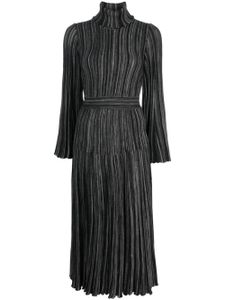 Antonino Valenti robe nervurée Megan à rayures - Noir