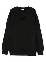 Elisabetta Franchi La Mia Bambina sweat en coton à logo brodé - Noir