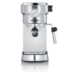 Severin KA 5995 Espressomachine met filterhouder RVS (geborsteld), Zwart 1350 W Met melkopschuimer