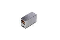 DIGITUS CAT 5e Modulaire Koppeling - 2x RJ45 Aansluiting - Afgeschermd - 1 Gbit/s - Netwerkkabel Connector Ethernetkabel Patchkabel LAN Kabel - Zilver