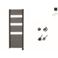 Elektrische Design Radiator Sanicare Plug En Play 172 x 60 cm Mat Zwart Thermostaat Zwart 1127 Watt Sanicare