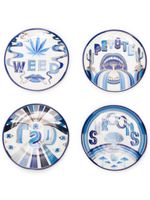 Jonathan Adler lot de quatre sous-verres Druggist - Bleu