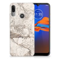 Motorola Moto E6 Plus TPU Siliconen Hoesje Marmer Beige