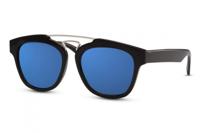 CWI zonnebril unisex wayfarer cat.3 zwart/blauw (CWI1485)