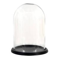 Clayre & Eef Stolp Ø 23x30 cm Hout Glas Rond Glazen Stolp