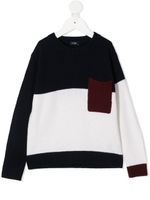 Il Gufo pull colour block - Bleu