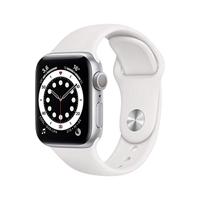 Apple Watch Series 6 (GPS, 40-mm) kast van zilverkleurig aluminium - Wit sportbandje