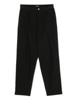 Balmain Kids pantalon plissé à coupe droite - Noir