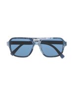 Dolce & Gabbana Eyewear lunettes de soleil Denim Patchwork à monture pilote - Bleu - thumbnail